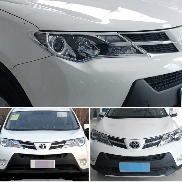 Хромированные накладки на фары Toyota RAV-4 (2013-2015)